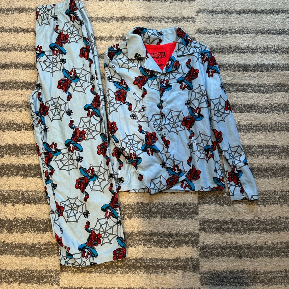 Marvel Blue Pajama Set with Floral Print